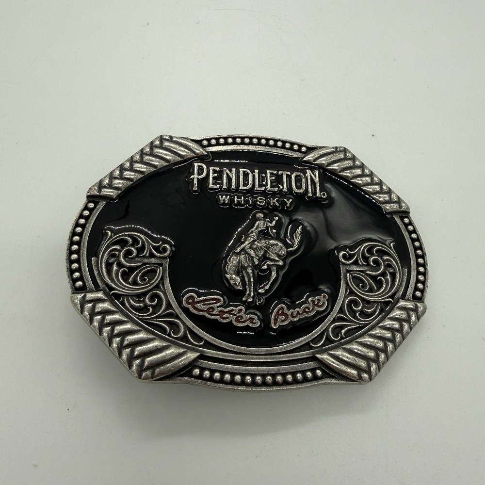 Pendleton Whisky Western Belt Buckle Let&rsquo;er Buck Montana Silversmiths 2020
