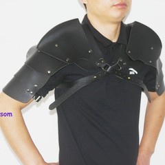 Battle Knight Armor Pauldrons Cape Belt PU Chest Harness Shoulder Guards Gift