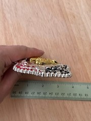 Western Buckle Gold Silver Red Black Red Horse Cowboy Buckle 2 » Hebilla Vaquero
