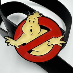Ghostbusters Movie No Ghost Leather Belt with Glowing BUCKLE