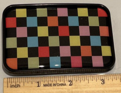 Checker Board Multicolor Rainbow Western Cowboy Tattoo Gothic Men Women Unisex