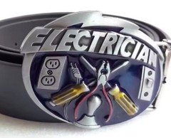 New silver Electrician tool tools Belt Buckle 1.5 in Metal More Trades Available