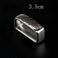 Hammered striation design stainless steel Belt Buckle for Men Women Leathercraft