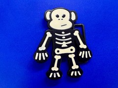 3D Skeleton Cartoon Style Cutout White Black Colored Fashion NOS Belt Buckle
