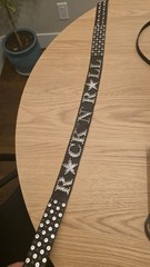DIABLO ディアブロ Diavlo JAPAN Pierced Star Rhinestone Black Leather ROCK N ROLL Belt