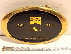 Alaska Highway 1942-1992 50th Anniversary belt buckle