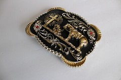 COWBOY CHURCH PRAYER WESTERN BELT BUCKLE METAL FASHION ART BRAND NEW 5&Prime; x 4&Prime;