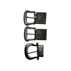 Adjustable Ratchet Belt Buckles Set of 3; Uncle Sam; WA DC, Hinge