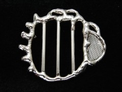 QK11176 *NOS* REALLY COOL **ABSTRACT ARTWORK** STAINLESS STEEL BELT BUCKLE