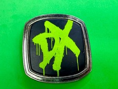 D Generation X WWE Silver DX Black Green Metal 2006 Wrestling Used Belt Buckle
