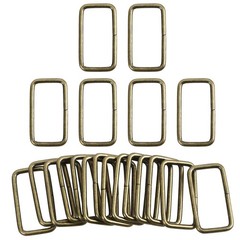 20Pcs Clothes Metal Buckle Strap Keeper in Golden Sturdy and Fade Resistant