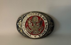 Belt Buckle Silver The United States of America