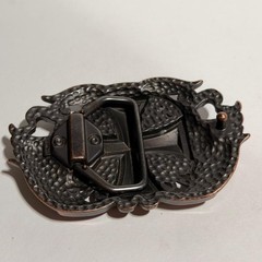 Maltese Cross Belt Buckle Cutout Gothic Outlaw Biker Punk Bronze Brown