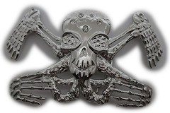 Men Women Silver Metal Belt Buckle Skull Skeleton Broken Body UFO Trucker Biker