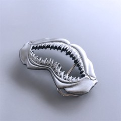 Vintage Style Sculpting Shark Teeth Belt Buckle Gurtelschnalle also Stock in US