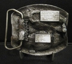 Coors Beer National Western Stock Show Belt Buckle 1988 Draft Horse Pull Show LE