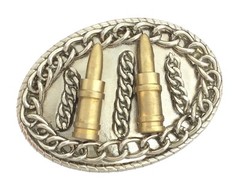 BULLETS METAL NOVELTY BELT BUCKLE MILITARY & WEAPONRY