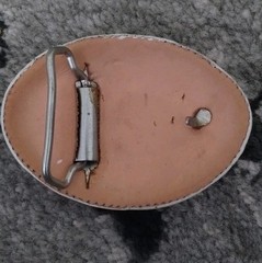 Leather Belt Buckle Mexico (Off White) Unbranded 3 1/2&Prime; X 2 1/2&Prime;