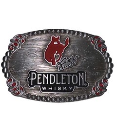PENDLETON WHISKY Belt Buckle Montana Silversmiths LET&rsquo;ER BUCK PROMO, 2023, NEW