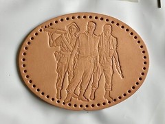 The Three Fighting Men Memorial Trophy Style Oval Belt Buckle Craft Kit – NEW