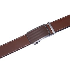 Drowsmen Leather ratchet belt 1 3/8&Prime; with Click Sliding Cognac Belt