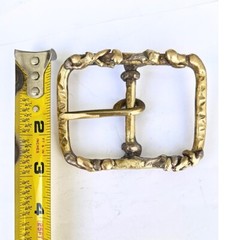 Handmade Solid Brass Belt Buckle USA | 1.5&Prime; Retro Artisan Buckle Men & Women