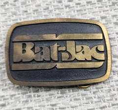 Vintage DynaBuckle Belt Buckle Mens Solid Brass Bat-Jac Logo Made in USA
