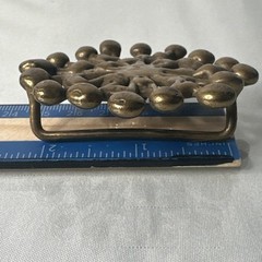 Vintage Jack Boyd Bronze Belt Buckle – Mid Century – Brutalist – Atomic Design