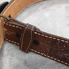 BRAZOS JOE Vintage Hand Crafted Western Leather Champion Series 46161 Size 42