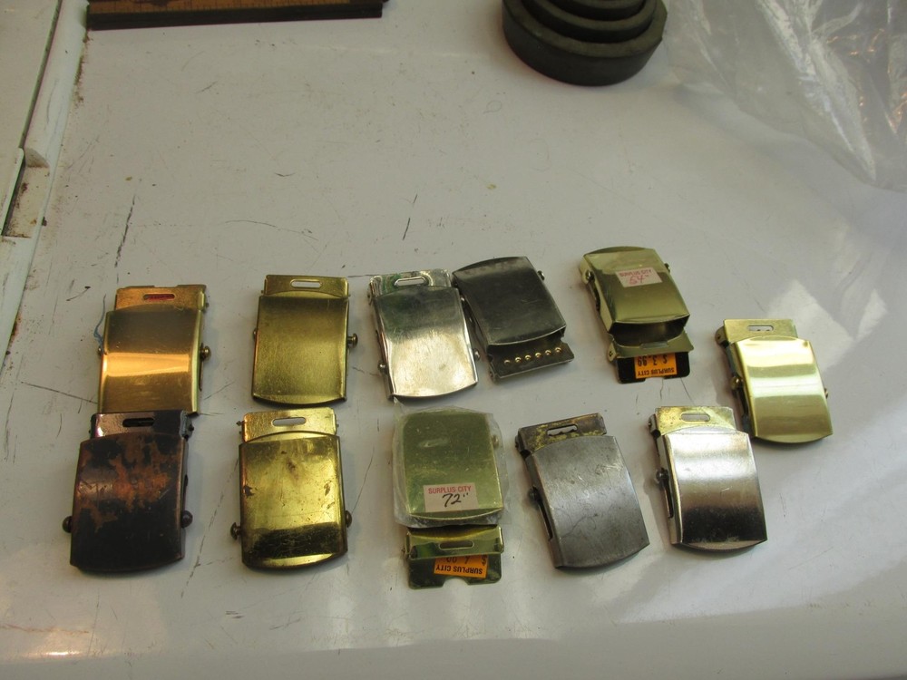 11 Uniform Belt Buckles some New