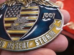 EXCELLENT MENS LIMITED EDITION #2413 BELT BUCKLE « OPERATION DESERT STORM » U.S.A.