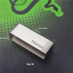 Pure Titanium Belt Loop Keeper Women Men&rsquo;s Belt Buckle Accessories Strap Ring