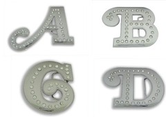Initial Letter Cursive Silver Chrome Rhinestones Belt Buckle A to Z Alphabet New
