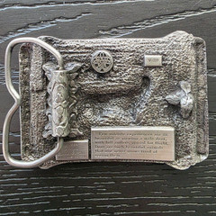 Vintage 1984 Williams Oregon Buck Deer Belt Buckle V-29 Wildlife Deer Scene