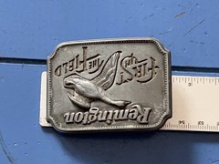 Remington Since 1816 – « Canada Goose » Belt Buckle by Sid Bell Pewter Circa 1980