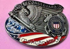 US Coast Guard America&rsquo;s Heroes – since 1790 Patriotic United States belt buckle