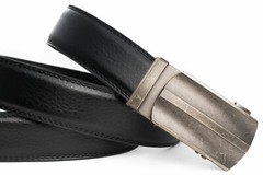 Belt men&rsquo;s automatic automatic belt black vintage grid belt grid New