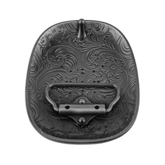 Western Cowboy Belt Buckle Carved Floral Ornate Design Antique Silver 3 5/8 inch