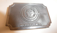 VTG Rare Merrill, WI Bill&rsquo;s House Of Guns Metal Belt Buckle 3 1/4&Prime; x 2 1/8&Prime; USA