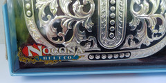 Nocona Belt Co Western Style 3703636 Belt Buckle Silver Tone Cross 4&Prime; x 3.5&Prime; NEW