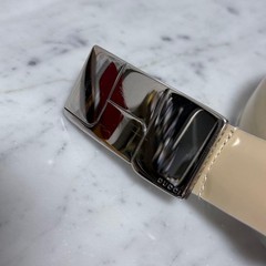 GUCCI buckle belt Logo hardware Authentic Beige Leather Made in Italy Men&rsquo;s