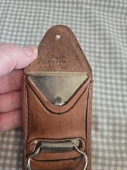 Tooled Leather TEXAS Belt Buckle Hidden Money Flap Western Cowboy Style