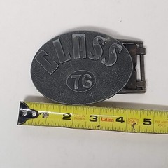 76 Class Reunion Belt Buckle Class of 1976 Metal Large Belt Buckle Textured 3D