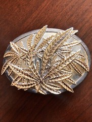 Cannabis Pot Plant Leafs Weed Marijuana Leaf 420 Metal Unisex Men’s Belt Buckle