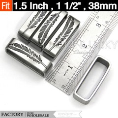1 1/2&Prime; Stainless Steel Buckle Loop Leather Belt Jeans Suit Keeper Craft DIY -1pc