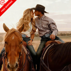LALATCH Cowboy Belts for Men XS 28&Prime;-32&Prime; Waist, Silver Bull Buckle/ Black