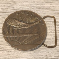 Choice – Vintage Belt Buckle Eagle Fur Rendezvous Cross Crockett Spinning Spur
