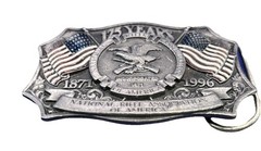 1871-1996 NRA 125th Anniversary American Flag Metal Belt Buckle-Made in USA