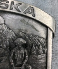 Vintage 1984 Alaska Belt Buckle Eagle Pewter Siskiyou Buckle Company