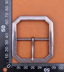 Mens Rectangle Heavy Duty Strong Retro Center Bar Pin Belt Buckle Fit 45mm Strap